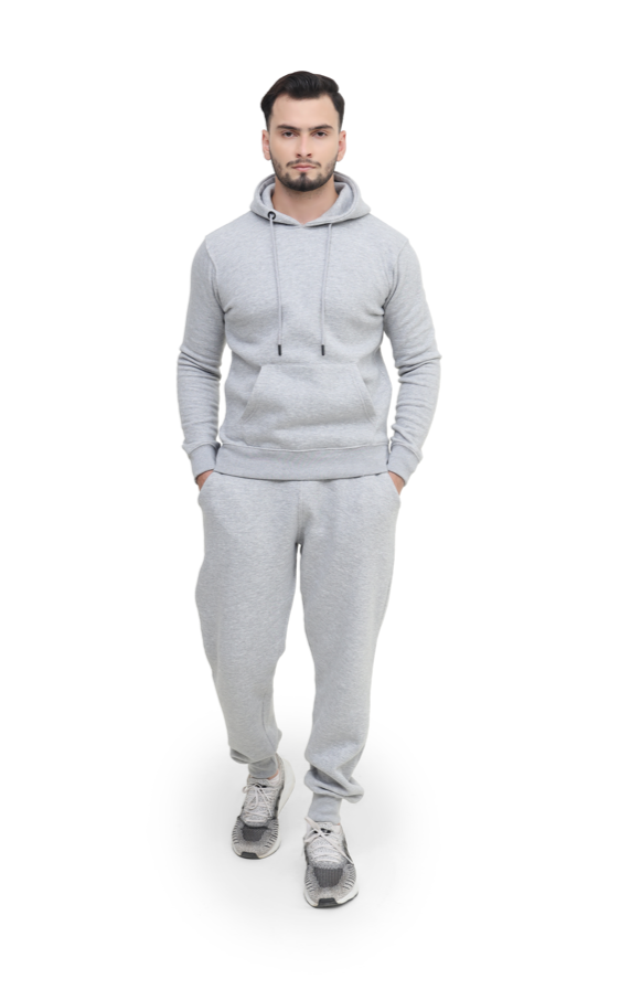 Mens Tracksuit Set, Fleece Pullover Hoodie and Jogger 2Pc Set